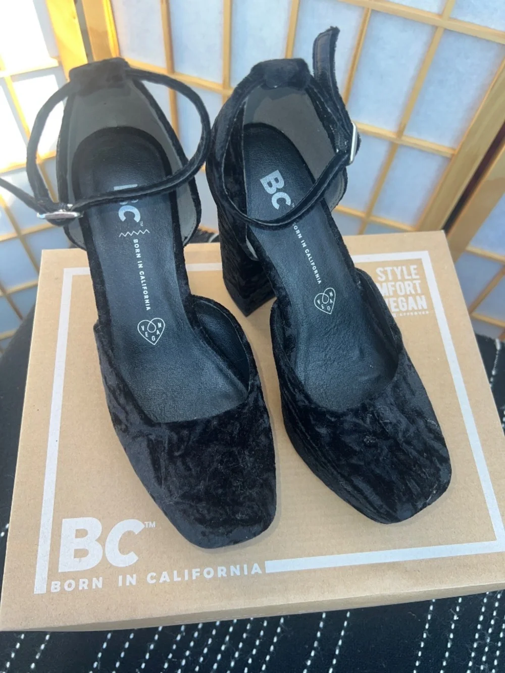 BC Footwear “Used To Love You” velvet platform mary jane style